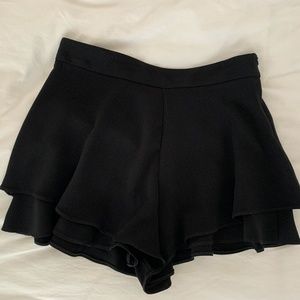 Zara Mini Skort - Black Ruffle - Size M